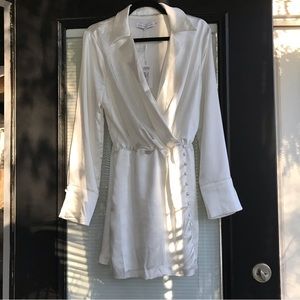 NWT - White Satin Dress - Large
